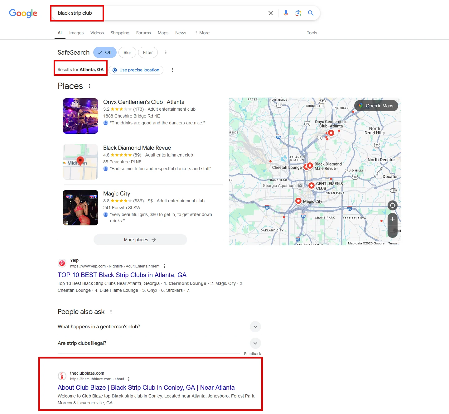 black strip club ranking