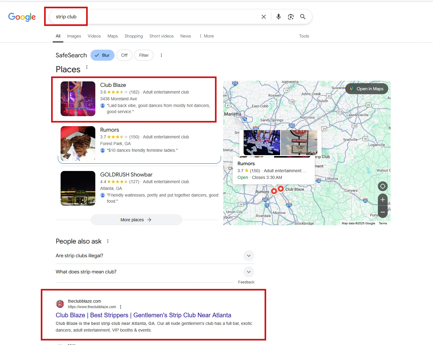 strip club ranking